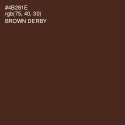 #4B281E - Brown Derby Color Image
